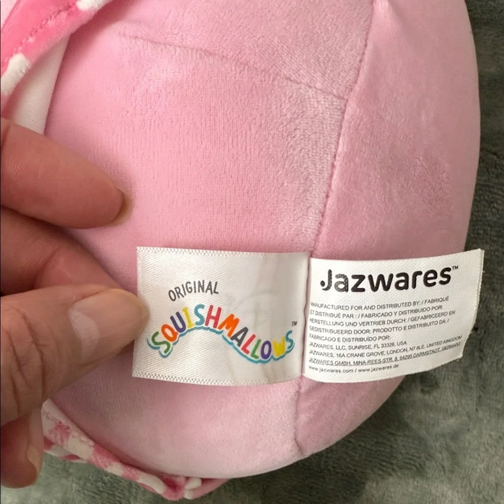 Squishmallows Pink and Black Stuffed Animal
